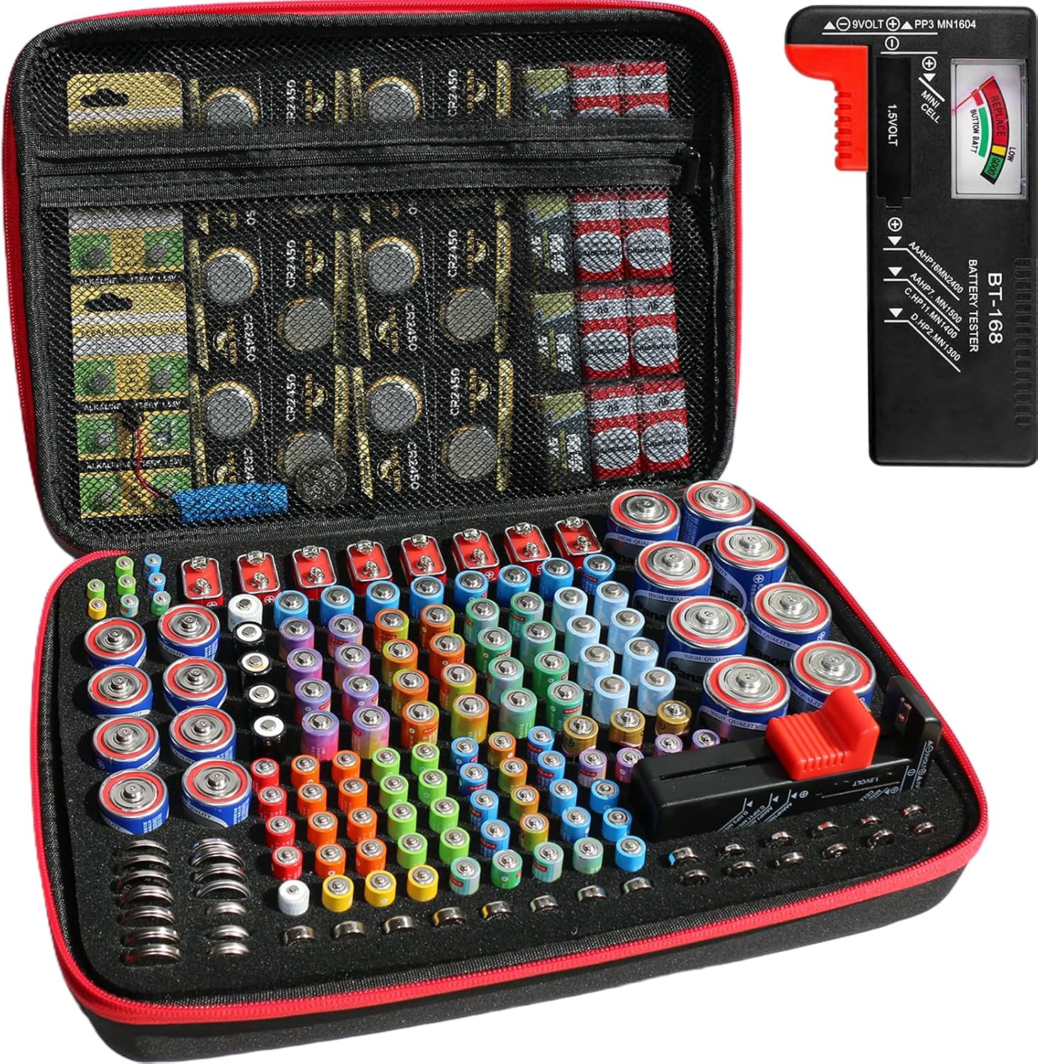 Battery Organizer with BT-168 Tester